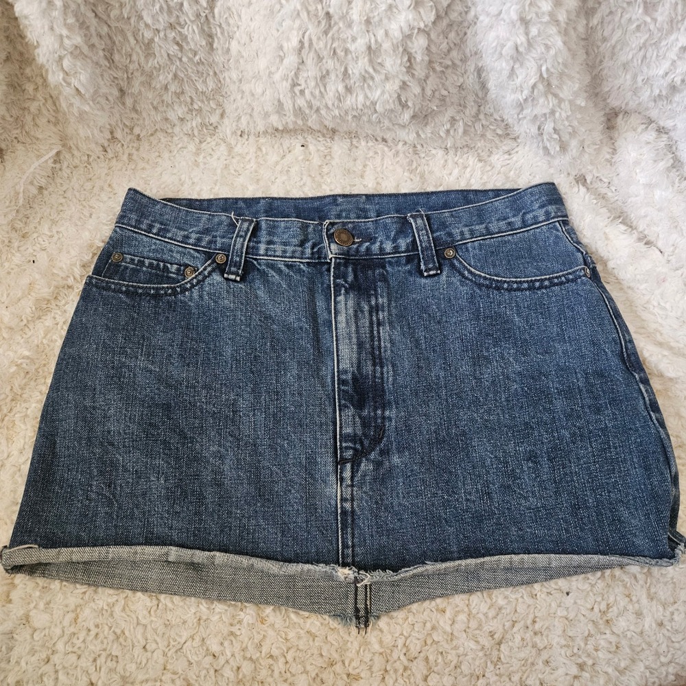 Free People‎ Beat of The Music Denim Mini Skirt sz 4